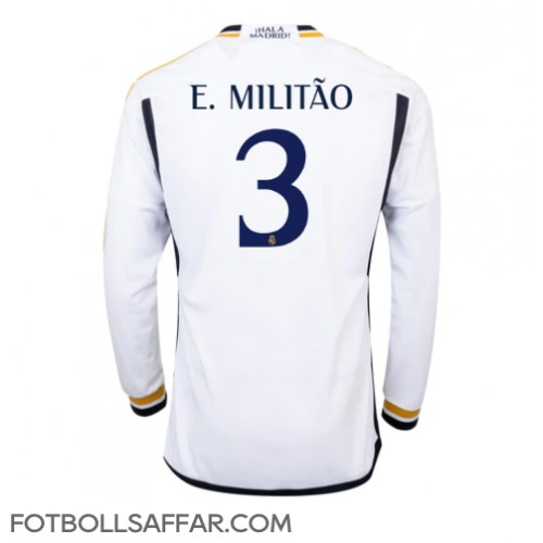 Real Madrid Eder Militao #3 Hemmatröja 2023-24 Långärmad